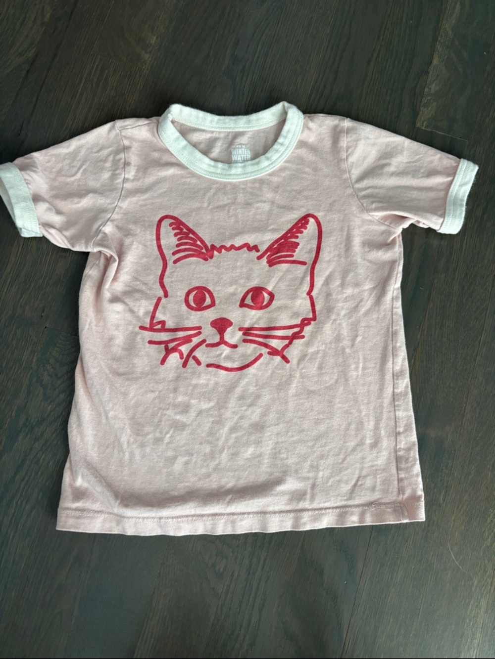 Winter Water Factory cat t-shirt EUC size 4